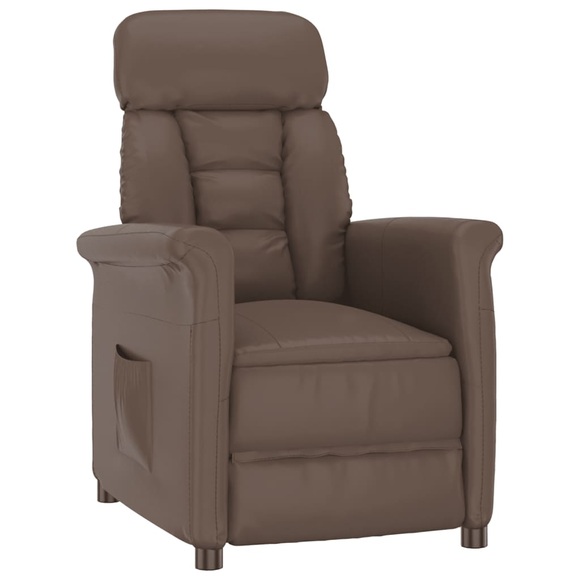 vidaXL Relaxsessel Verstellbar Braun Kunstleder