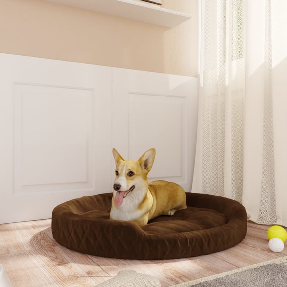 vidaXL Hundebett Braun 70x55x23 cm Plüsch