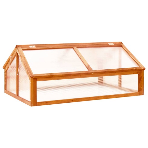vidaXL Gewächshaus Orange 114x80x50 cm Tannenholz