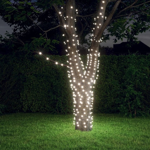 vidaXL Solar-Lichterketten 2 Stk. 2x200 LED Kaltweiß Indoor Outdoor