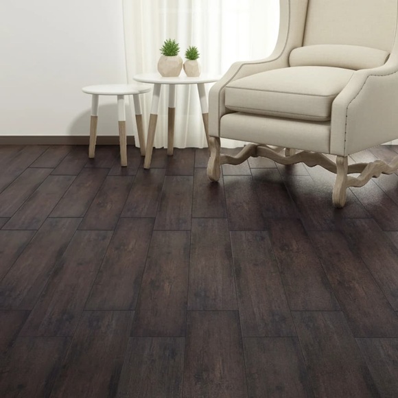 vidaXL PVC Laminat Dielen Selbstklebend 5,21 m² 2 mm Dunkelbraun