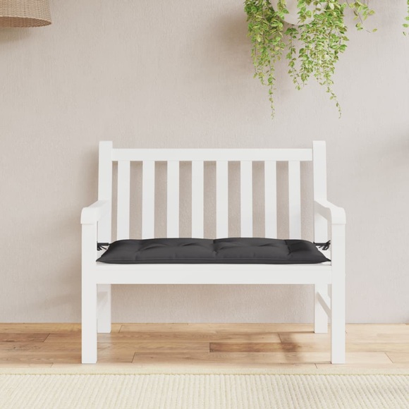 vidaXL Gartenbank-Auflage Schwarz 110x50x7 cm Stoff