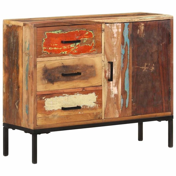 vidaXL Sideboard 88x30x73 cm Altholz Massiv