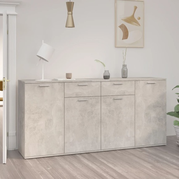 vidaXL Sideboard Betongrau 160x36x75 cm Spanplatte