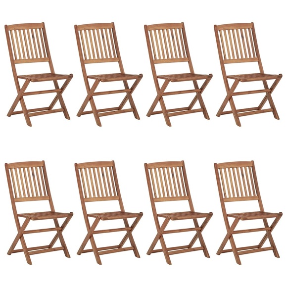 vidaXL Klappbare Gartenstühle 8 Stk. Massivholz Akazie