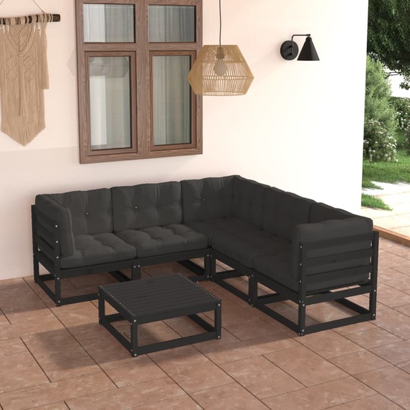 vidaXL 6-tlg. Garten-Lounge-Set mit Kissen Kiefer Massivholz