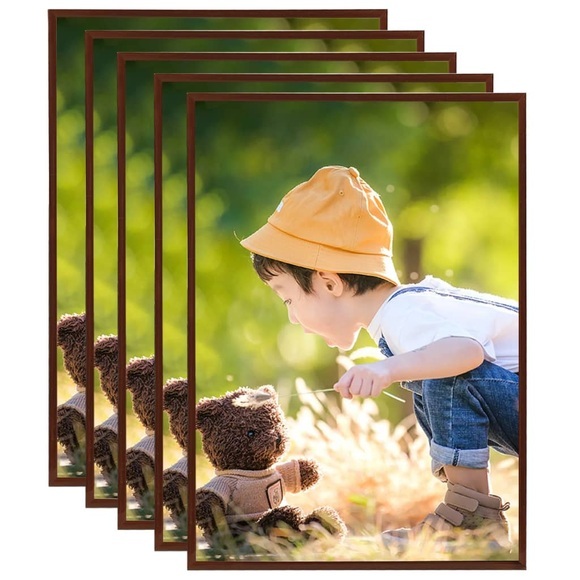 vidaXL Bilderrahmen Collage 5 Stk. für Wand Tisch Bronze 15x21 cm MDF