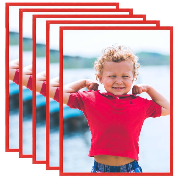 vidaXL Bilderrahmen Collage 5 Stk. für Wand Tisch Rot 50x60 cm MDF