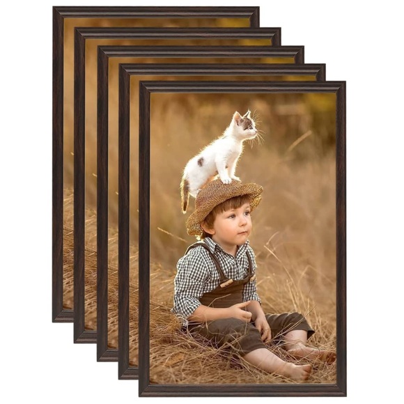 vidaXL Bilderrahmen Collage 5Stk. für Wand Tisch Schwarz 59,4x84cm MDF