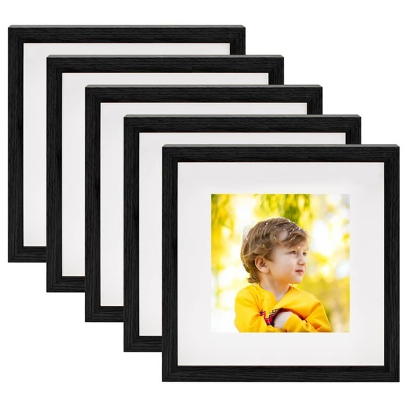 vidaXL 3D-Box-Bilderrahmen 5 Stk. Schwarz 23x23cm für 13x13cm Bild