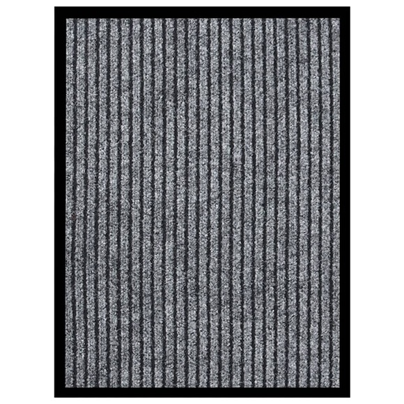 vidaXL Fußmatte Grau Gestreift 40x60 cm