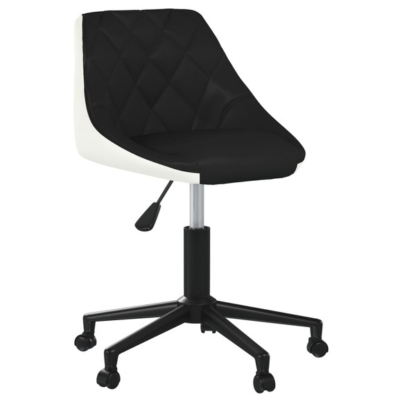 vidaXL Bürostuhl Drehbar Schwarz und Weiß Kunstleder