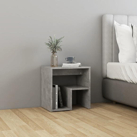 vidaXL Nachttisch Betongrau 40x30x40 cm Spanplatte