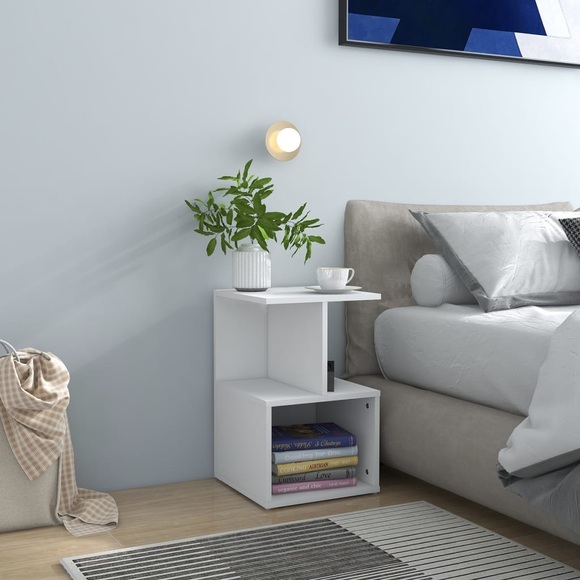 vidaXL Nachttisch Weiß 35x35x55 cm Spanplatte