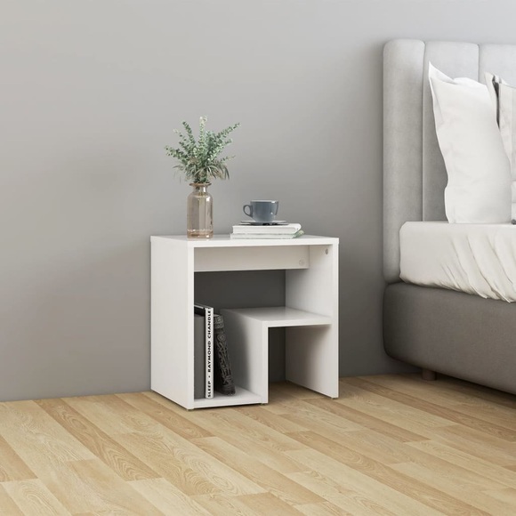 vidaXL Nachttisch Weiß 40x30x40 cm Spanplatte