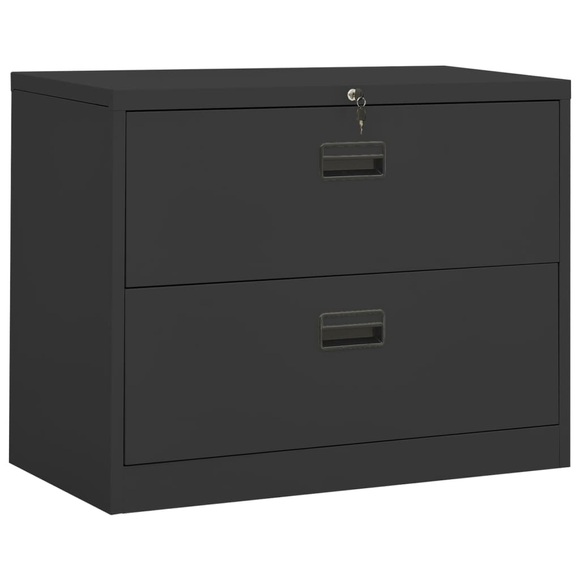 vidaXL Aktenschrank Anthrazit 90x46x72,5 cm Stahl