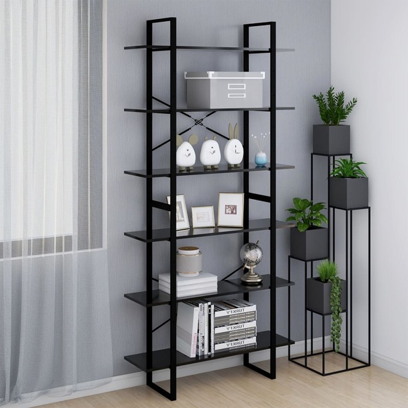 vidaXL Hochschrank Schwarz 100x30x210 cm Holzwerkstoff