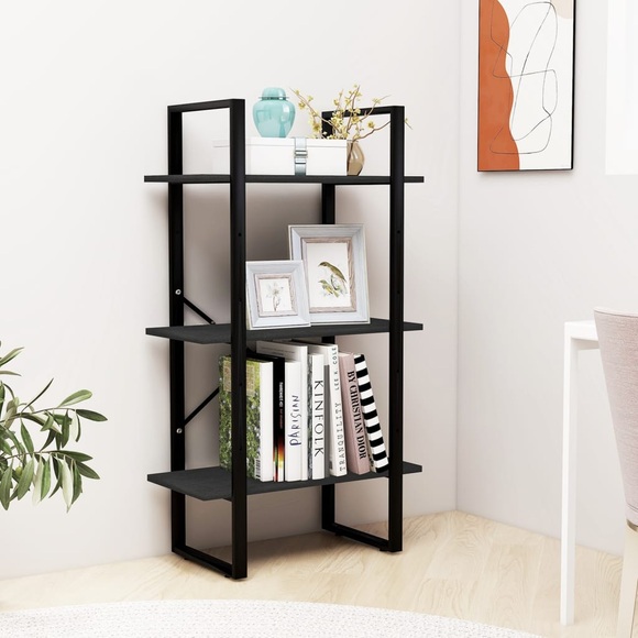 vidaXL Lagerregal Schwarz 60x30x105 cm Massivholz Kiefer