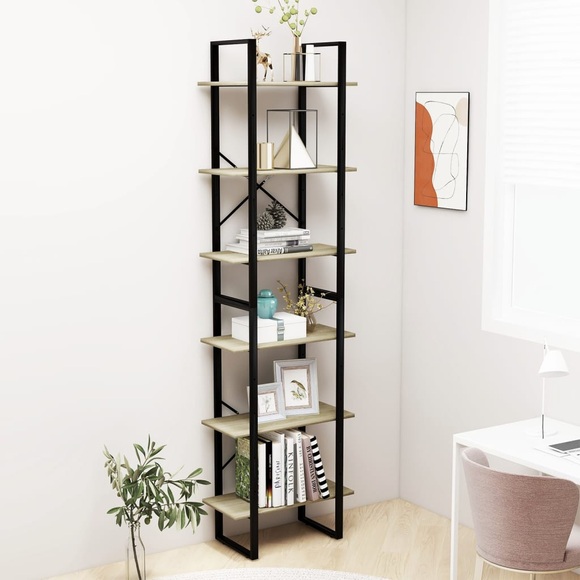 vidaXL Lagerregal Sonoma-Eiche 60x30x210 cm Holzwerkstoff