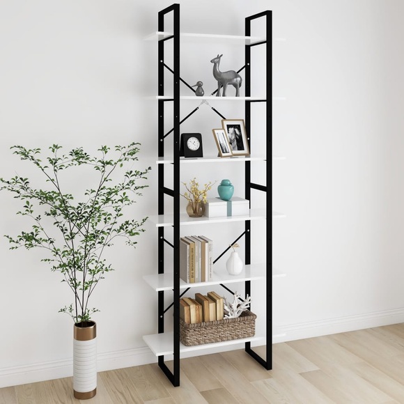 vidaXL Hochschrank Weiß 80x30x210 cm Holzwerkstoff