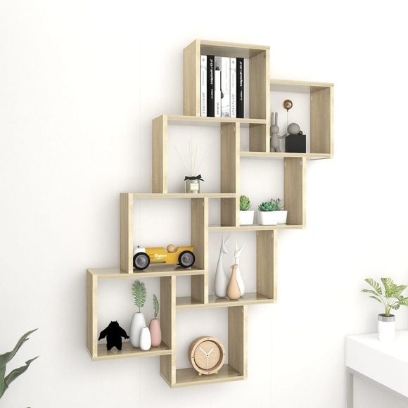 vidaXL Würfelregal Sonoma-Eiche 90x15x119 cm Spanplatte