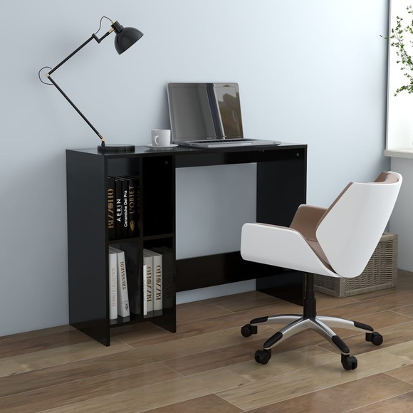 vidaXL Computertisch Schwarz 102,5x35x75 cm Spanplatte