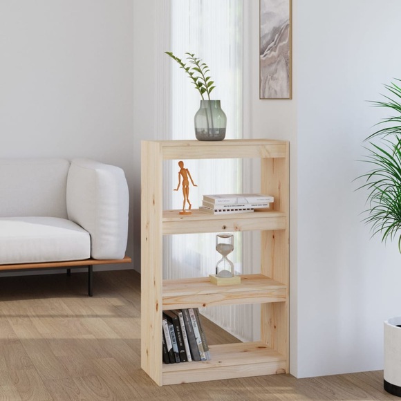 vidaXL Bücherregal/Raumteiler 60x30x103,5 cm Massivholz Kiefer