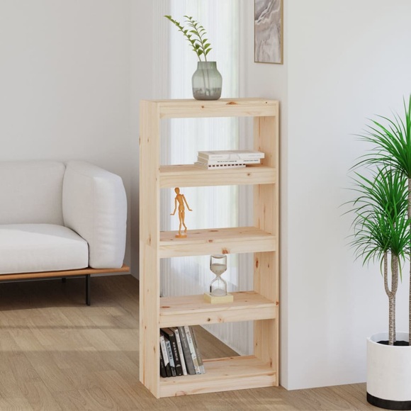 vidaXL Bücherregal Raumteiler 60x30x135,5 cm Massivholz Kiefer