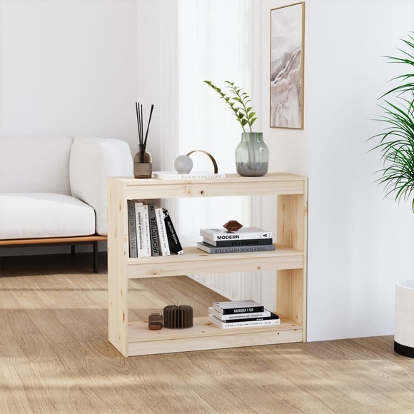 vidaXL Bücherregal Raumteiler 80x30x71,5 cm Massivholz Kiefer