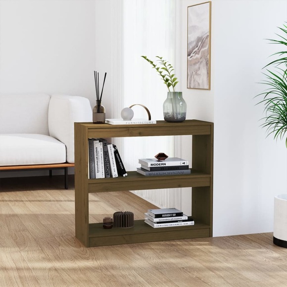 vidaXL Bücherschrank/Raumteiler Honigbraun 80x30x71,5 cm Kiefernholz