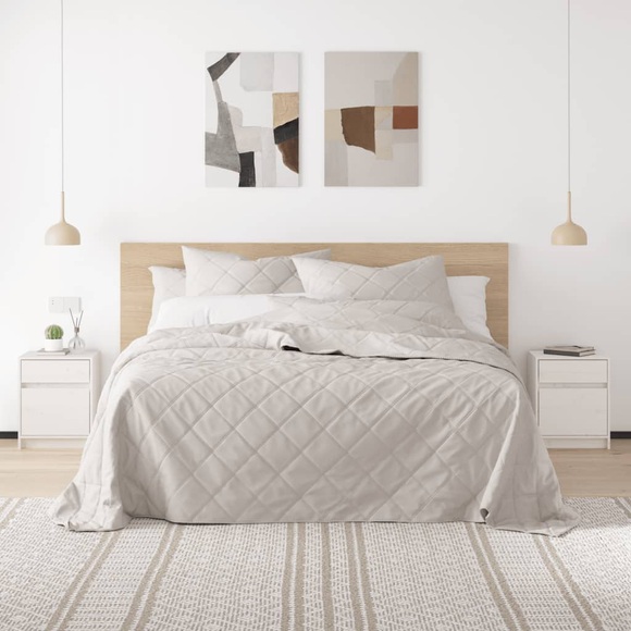 vidaXL Nachttische 2 Stk. Weiß 40x31x50 cm Massivholz Kiefer
