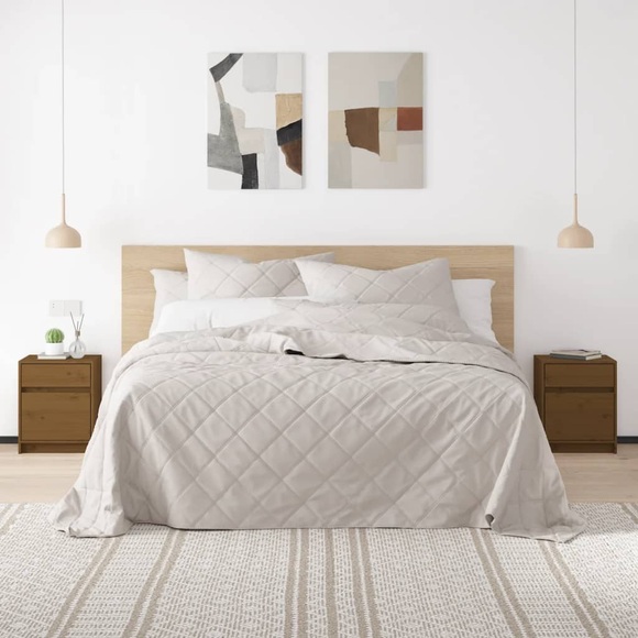 vidaXL Nachttische 2 Stk. Honigbraun 40x31x50 cm Massivholz Kiefer
