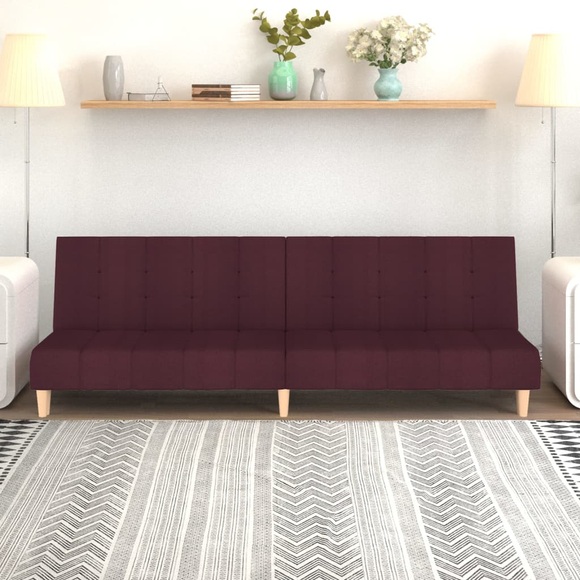 vidaXL Schlafsofa 2-Sitzer Lila Stoff