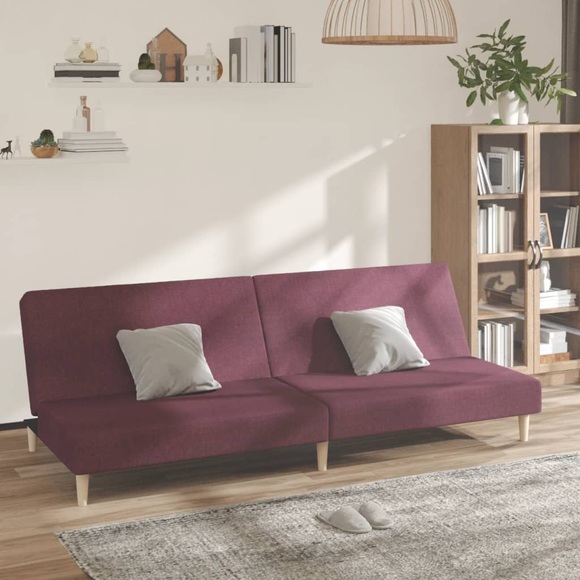 vidaXL Schlafsofa 2-Sitzer Lila Stoff