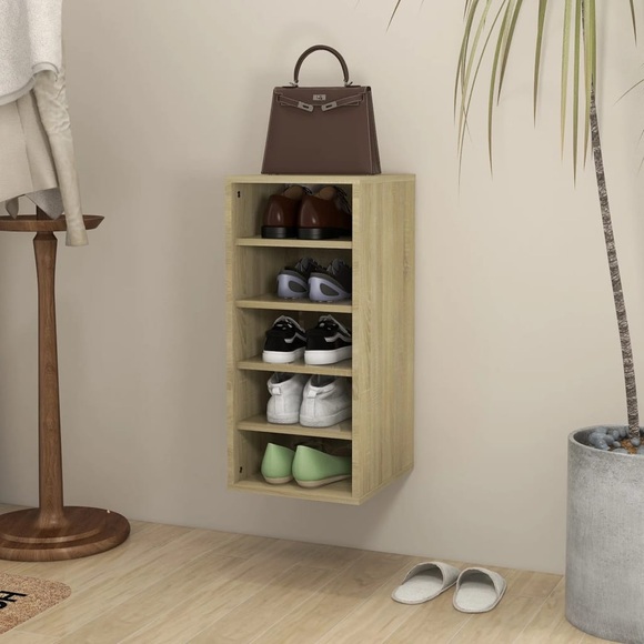 vidaXL Schuhschrank Sonoma-Eiche 31,5x35x70 cm Spanplatte