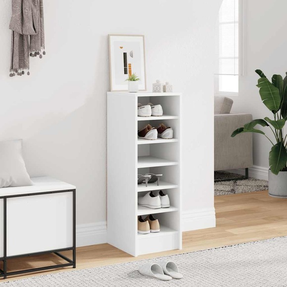 vidaXL Schuhschrank Weiß 31,5x35x90 cm Spanplatte