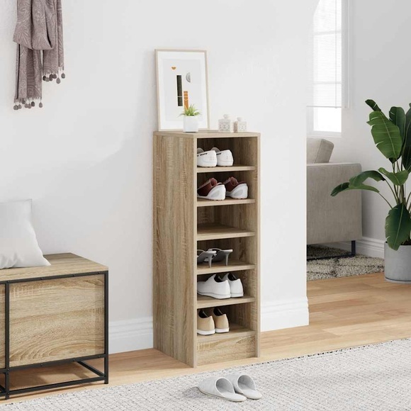 vidaXL Schuhschrank Sonoma-Eiche 31,5x35x90 cm Spanplatte