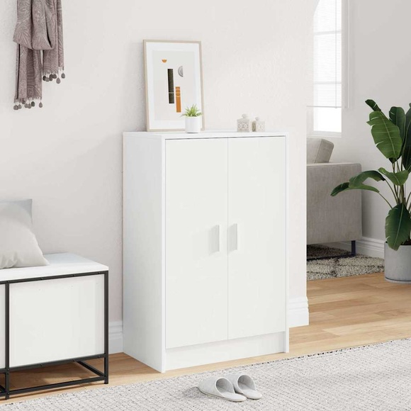 vidaXL Schuhschrank Weiß 60x35x92 cm Spanplatte
