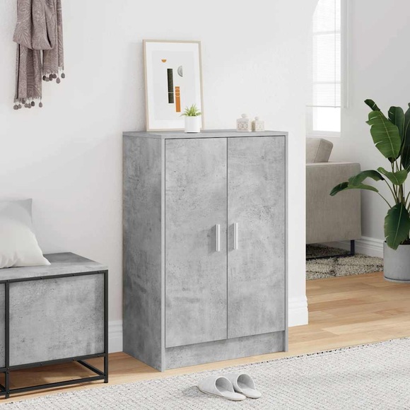 vidaXL Schuhschrank Betongrau 60x35x92 cm Spanplatte