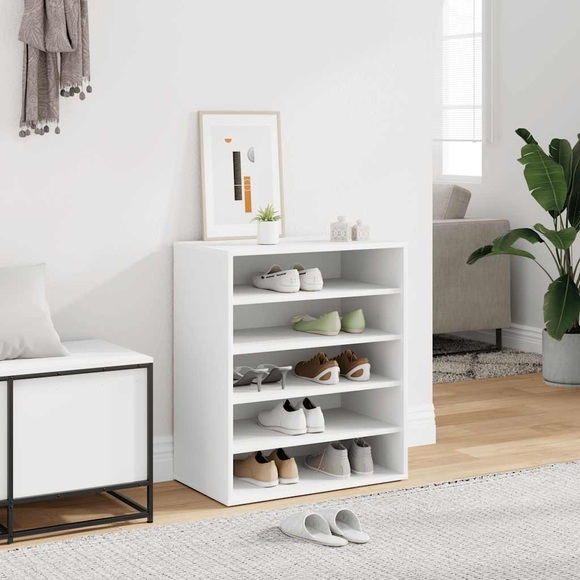 vidaXL Schuhschrank Weiß 60x35x70 cm Spanplatte