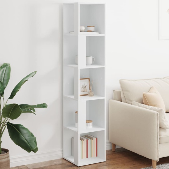 vidaXL Eckregal Weiß 33x33x164,5 cm Spanplatte