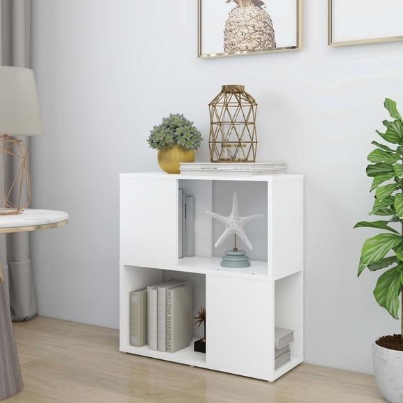 vidaXL vvidaXL Bücherregal Weiß 60x24x63 cm Holzwerkstoff