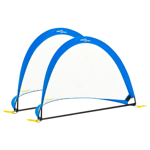 vidaXL Kinder Fußballtore 2 Stk. Aufbewahrungstasche 183x117,5x120,5cm