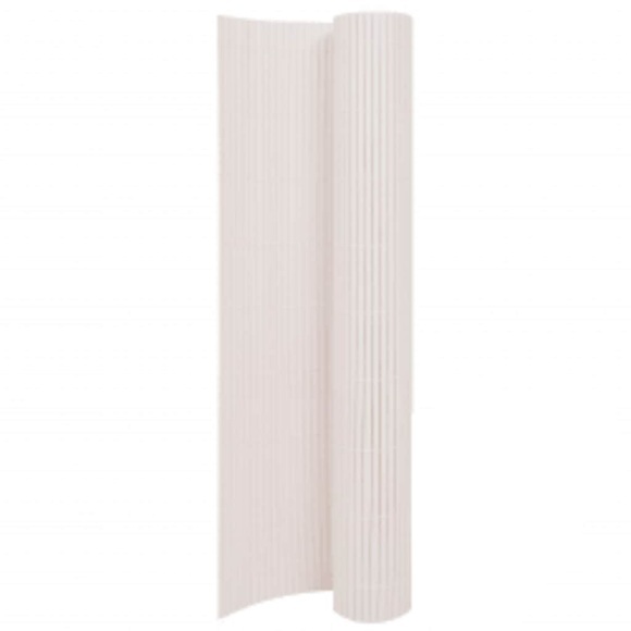 vidaXL Gartenzaun Doppelseitig 110x500 cm Weiß
