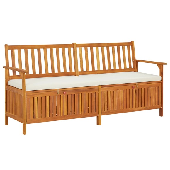 vidaXL Truhenbank mit Kissen 170 cm Massivholz Akazie