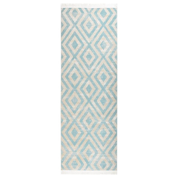 vidaXL Outdoor-Teppich Flachgewebe 80x250 cm Grün und Beige