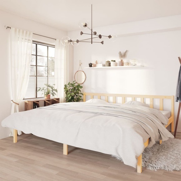 vidaXL Massivholzbett Kiefer 180x200cm 6FT Super King