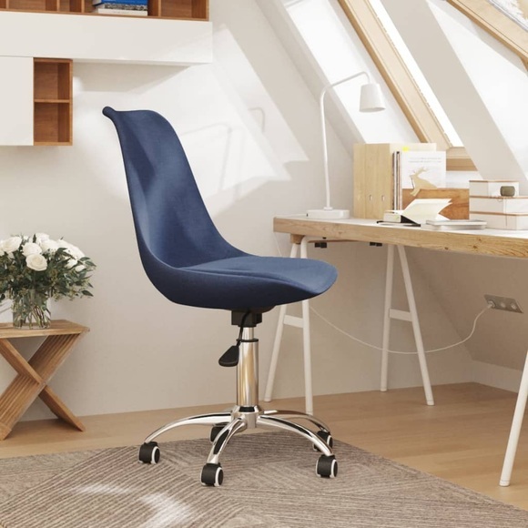 vidaXL Bürostuhl Drehbar Blau Stoff