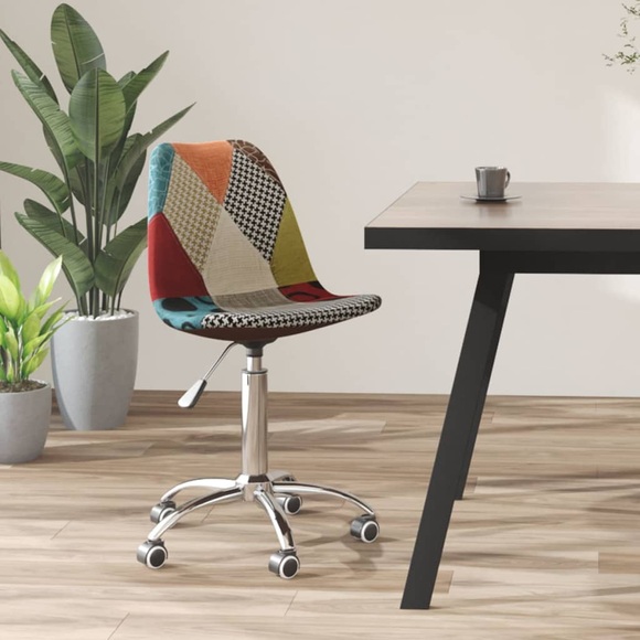 vidaXL Esszimmerstuhl Drehbar Patchwork Stoff