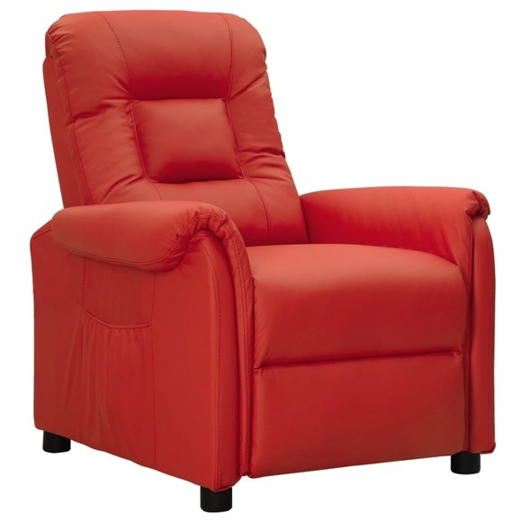 vidaXL Relaxsessel Weinrot Kunstleder